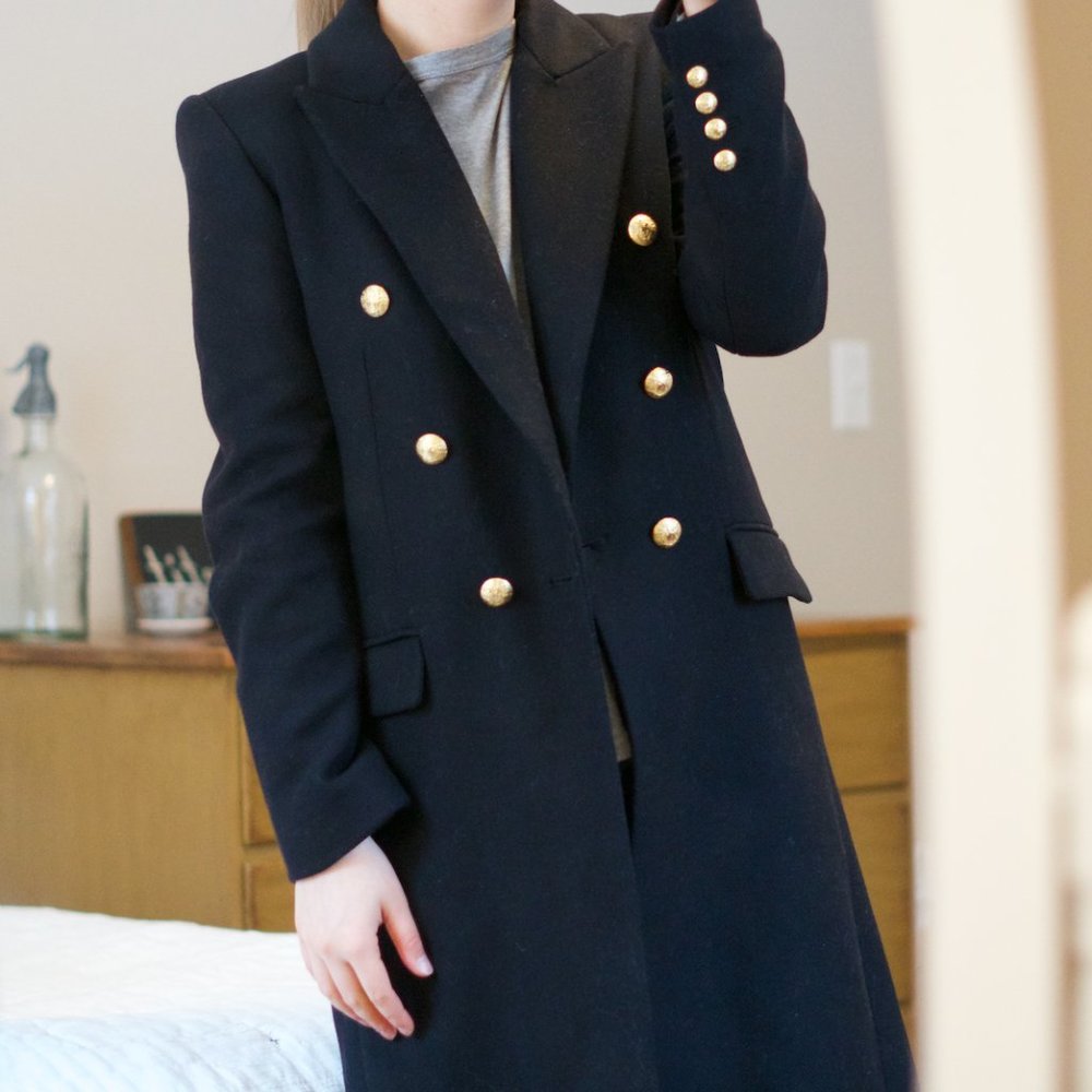 Brand New! Italian Style Wool Blended Coat